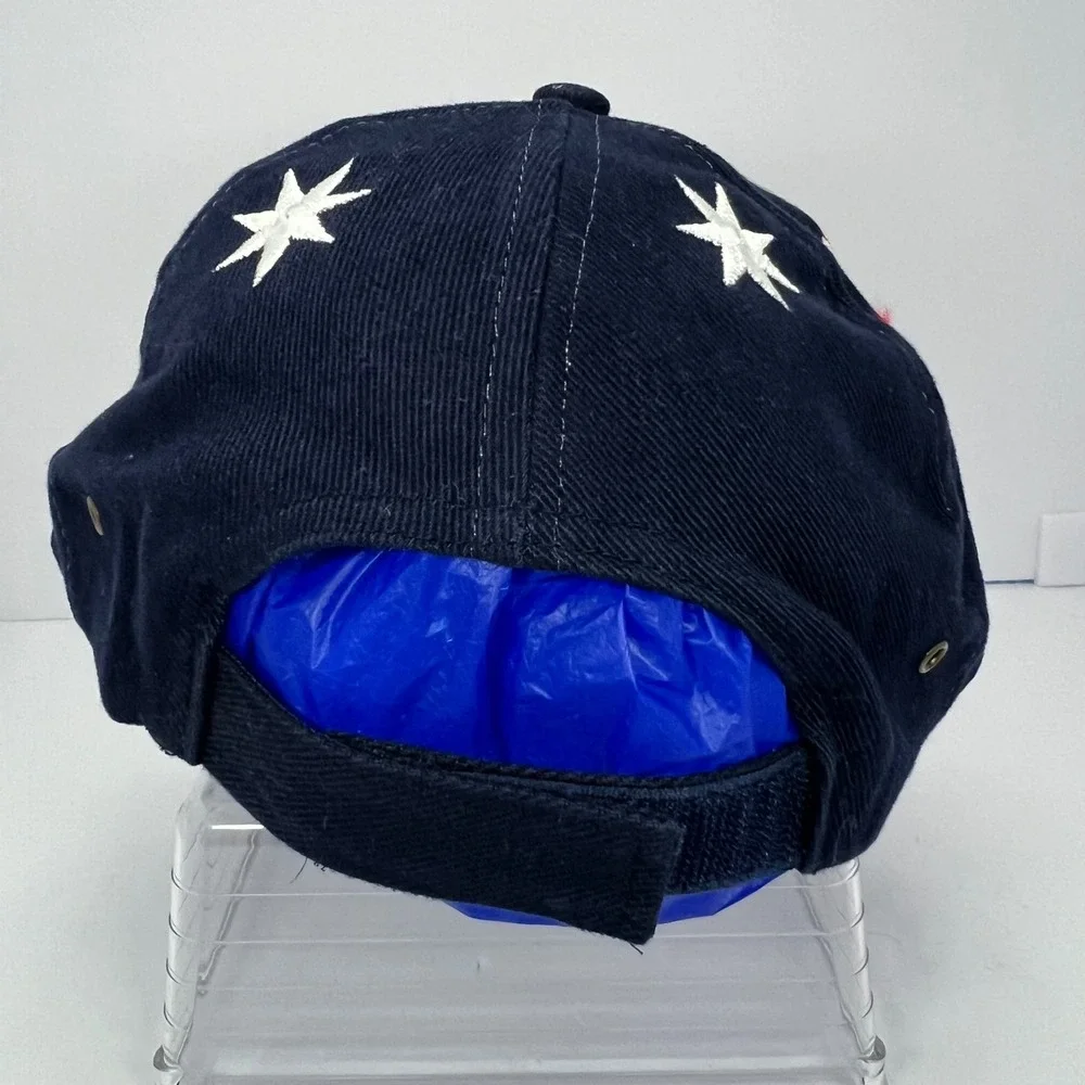 Australia Flag Embroidered Baseball Cap Hat Adjustable Strap Navy Blue‎ Nation